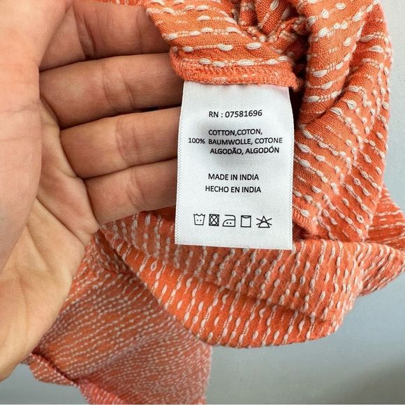 🎉HP🎉Anthropologie Seen Worn Kept Orange Square Neck Shortalls Romper - Picture 4 of 6